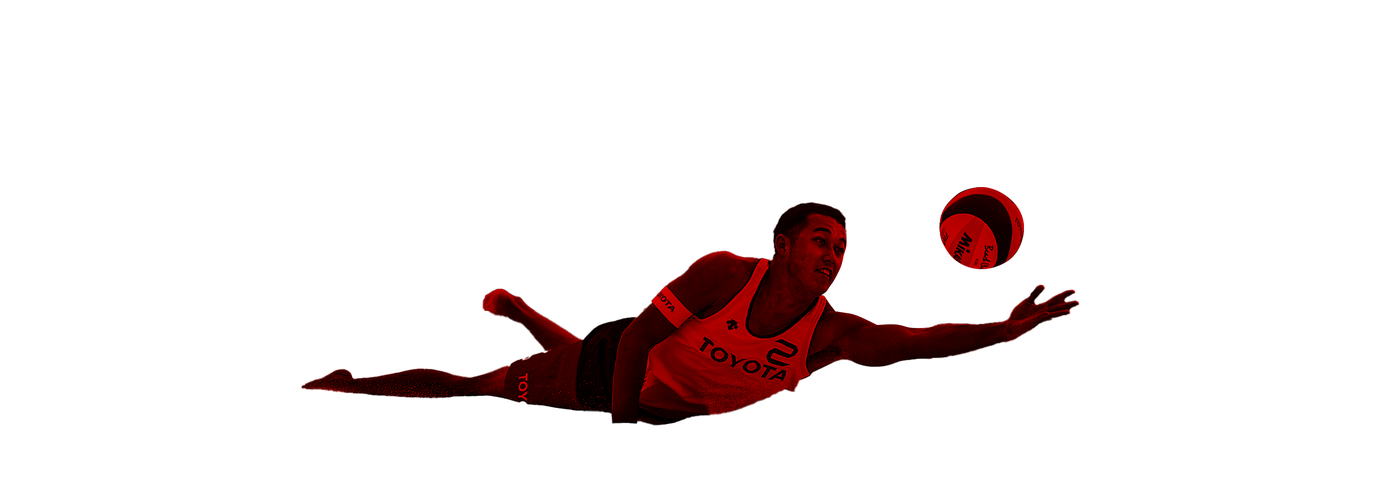 マルキ・ナシム選手のモノクロシルエット