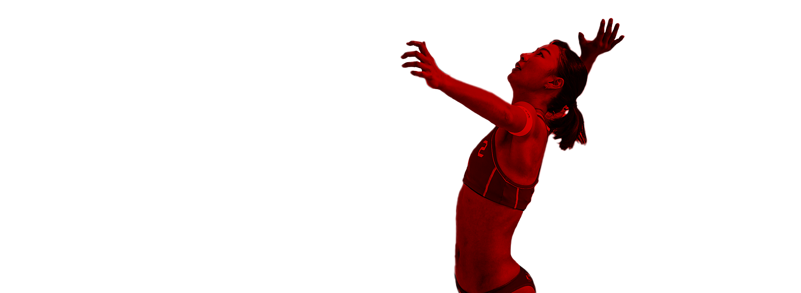 山田紗也香選手のモノクロシルエット